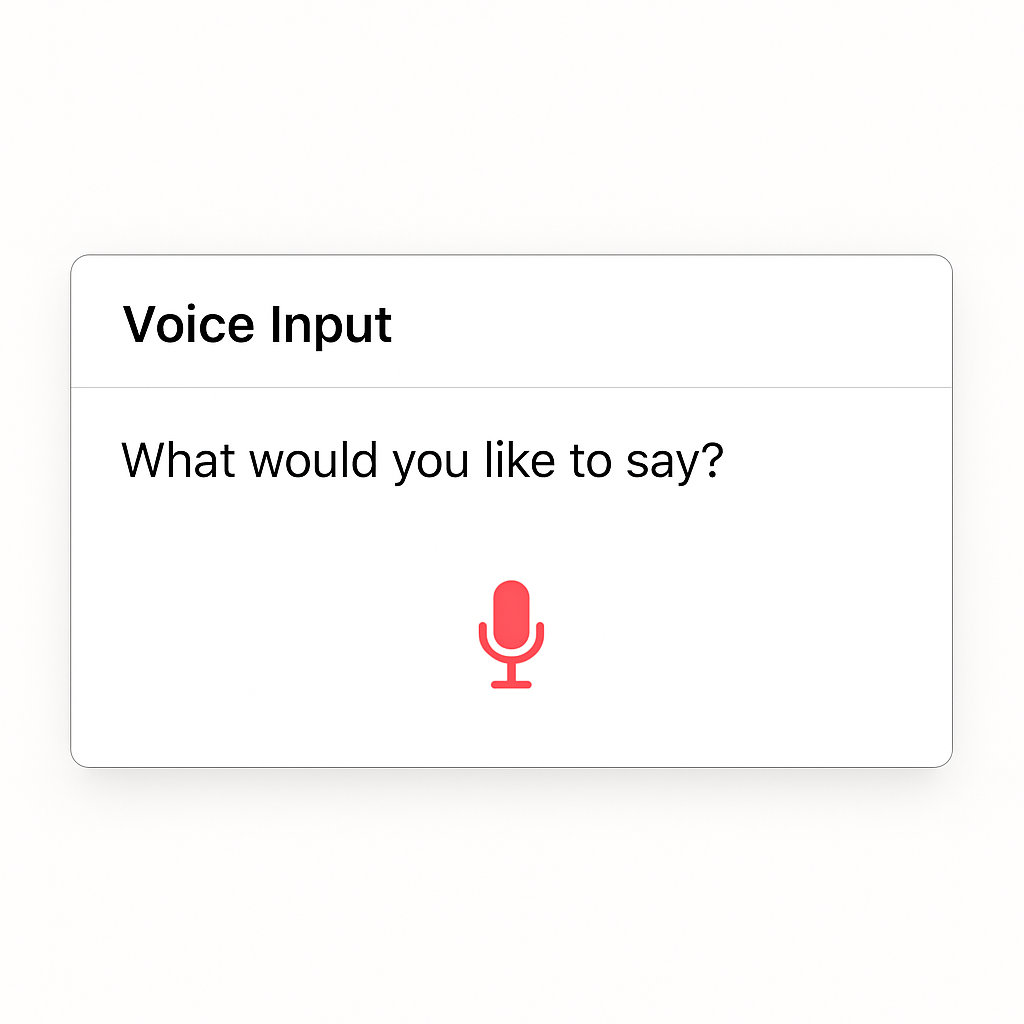 Voice Input Feature